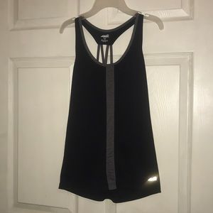 Black and Gray Avia Tank Top